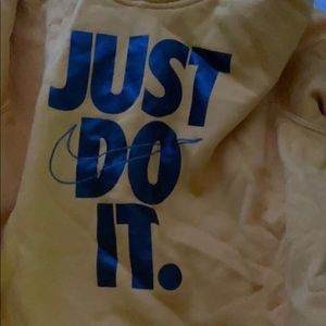 nike yellow just do it hoodie